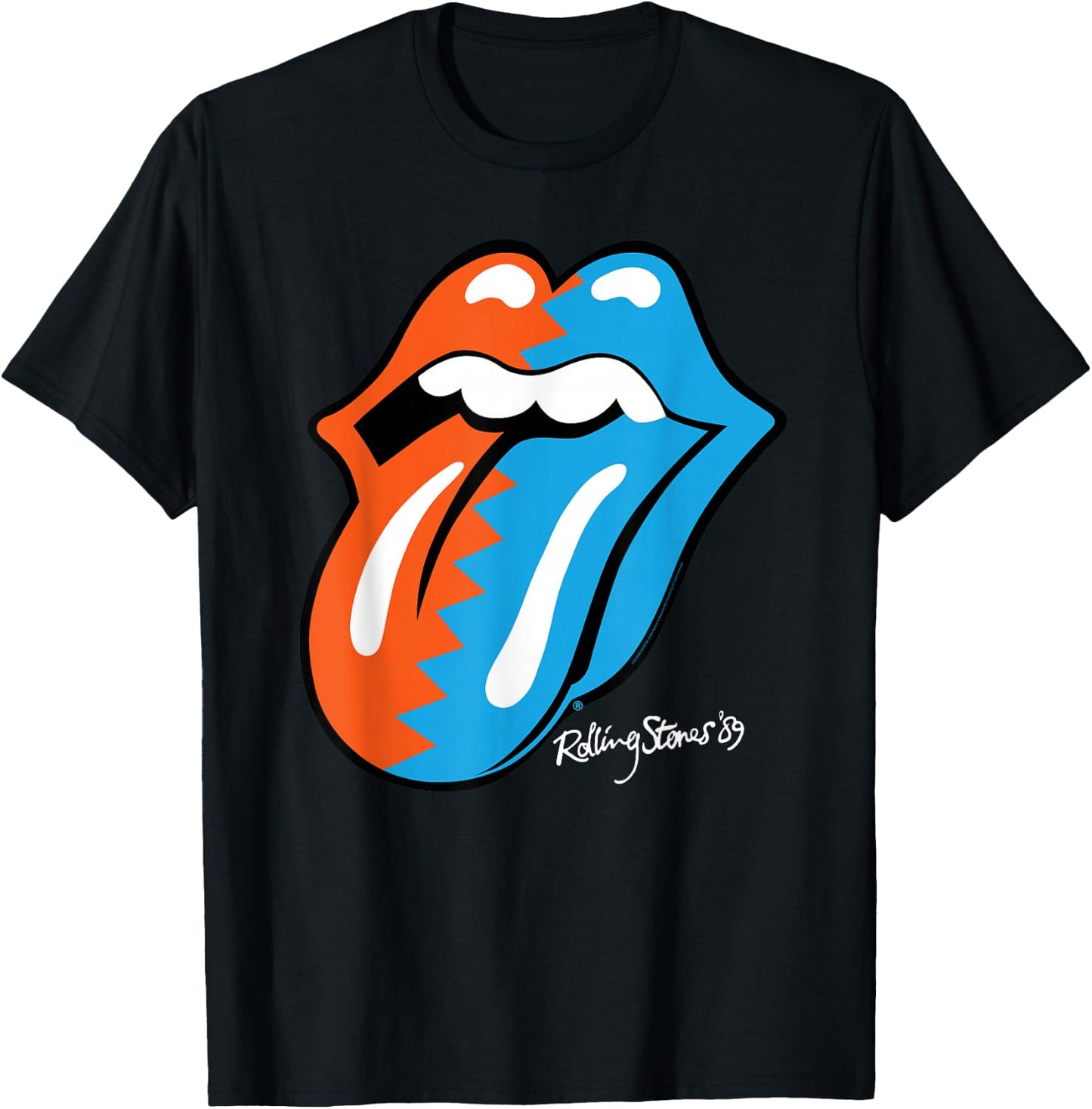 The Rolling Stones Zig Zag 89 Tongue T-Shirt - T-Shirt | Black