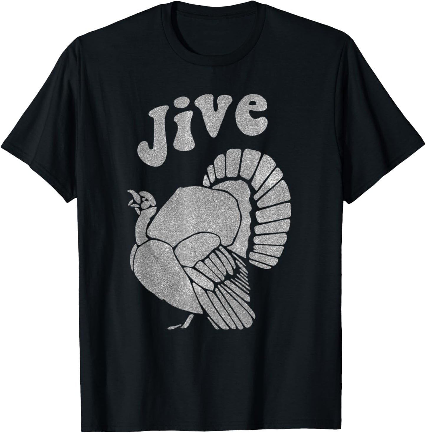 Funny Jive Thanksgiving Turkey Day Retro Holiday T-Shirt - T-Shirt | Black