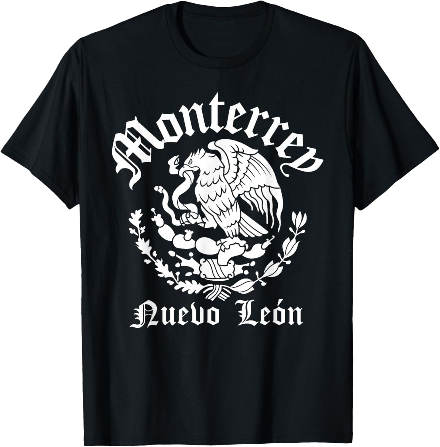 Monterrey with Mexican Emblem Monterrey T-Shirt - T-Shirt | Black