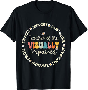 Teacher of the Visually Impaired Appreciation Back to School Men Women Kids T-Shirt - T-Shirt | Black