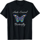 Anti-social Butterfly Bold Simple Funny Design T-Shirt - T-Shirt | Black