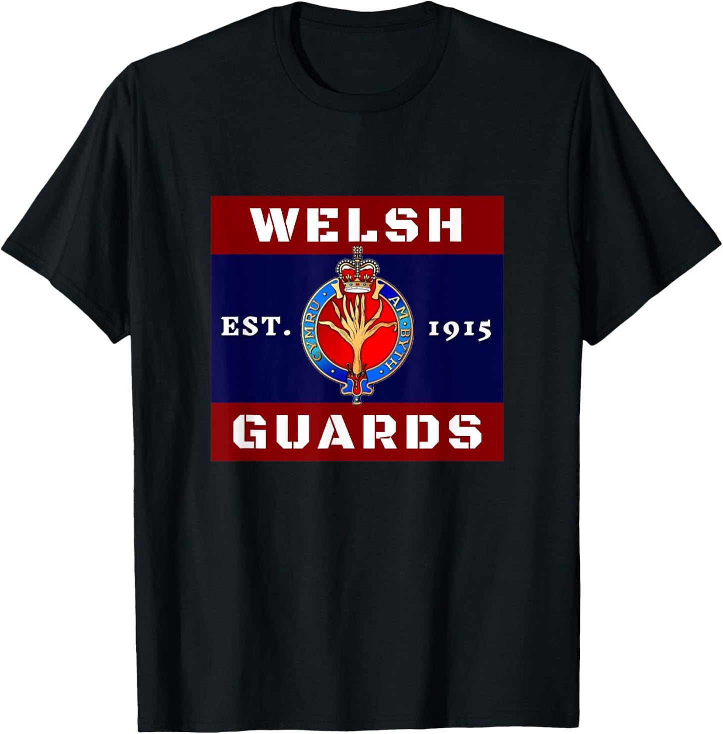 Welsh Guards Clothing. Welsh Guards Regiment. T-Shirt - T-Shirt | Black