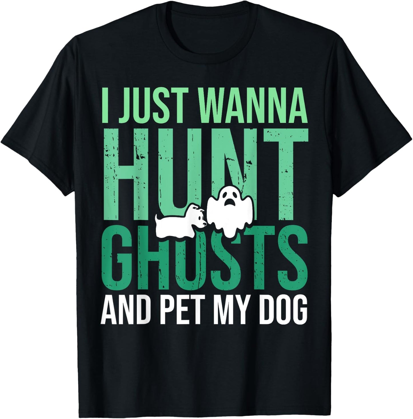 Ghost Hunting Dog Lovers for Paranormal Investigator T-Shirt - T-Shirt | Black
