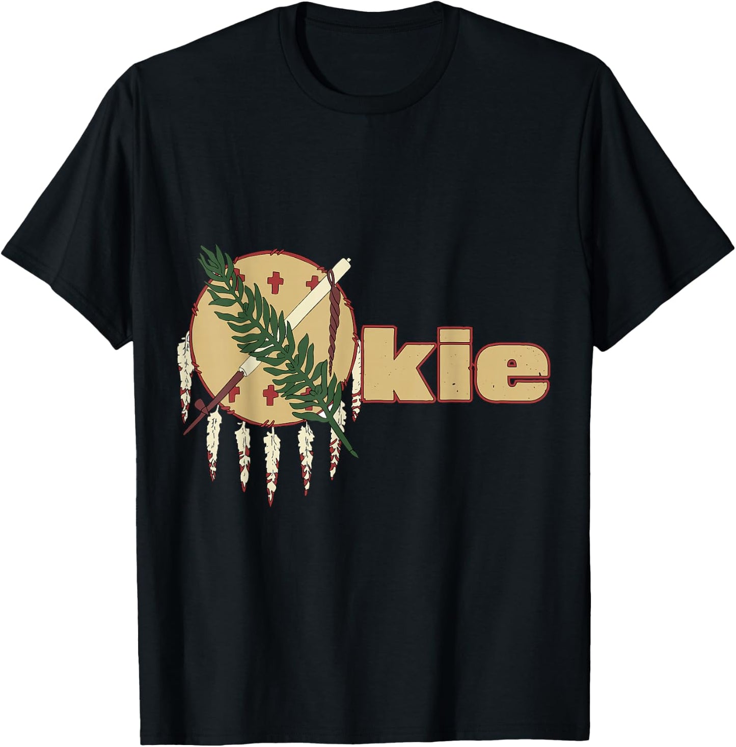 State Flag of Oklahoma Graphic - Okie T-Shirt - T-Shirt | Black