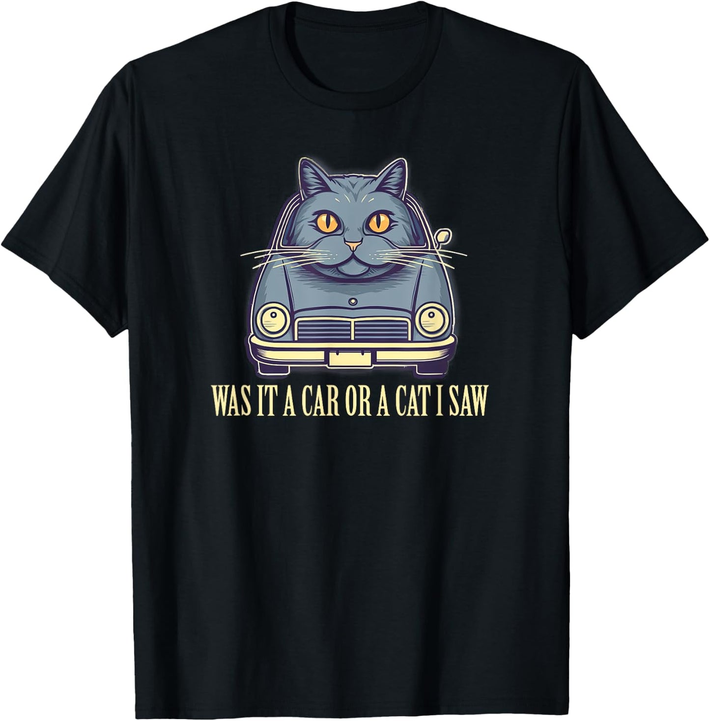 A Funny Palindrome - Was it a Car or a Cat I Saw? Women Girls Kids T-Shirt - T-Shirt | Black