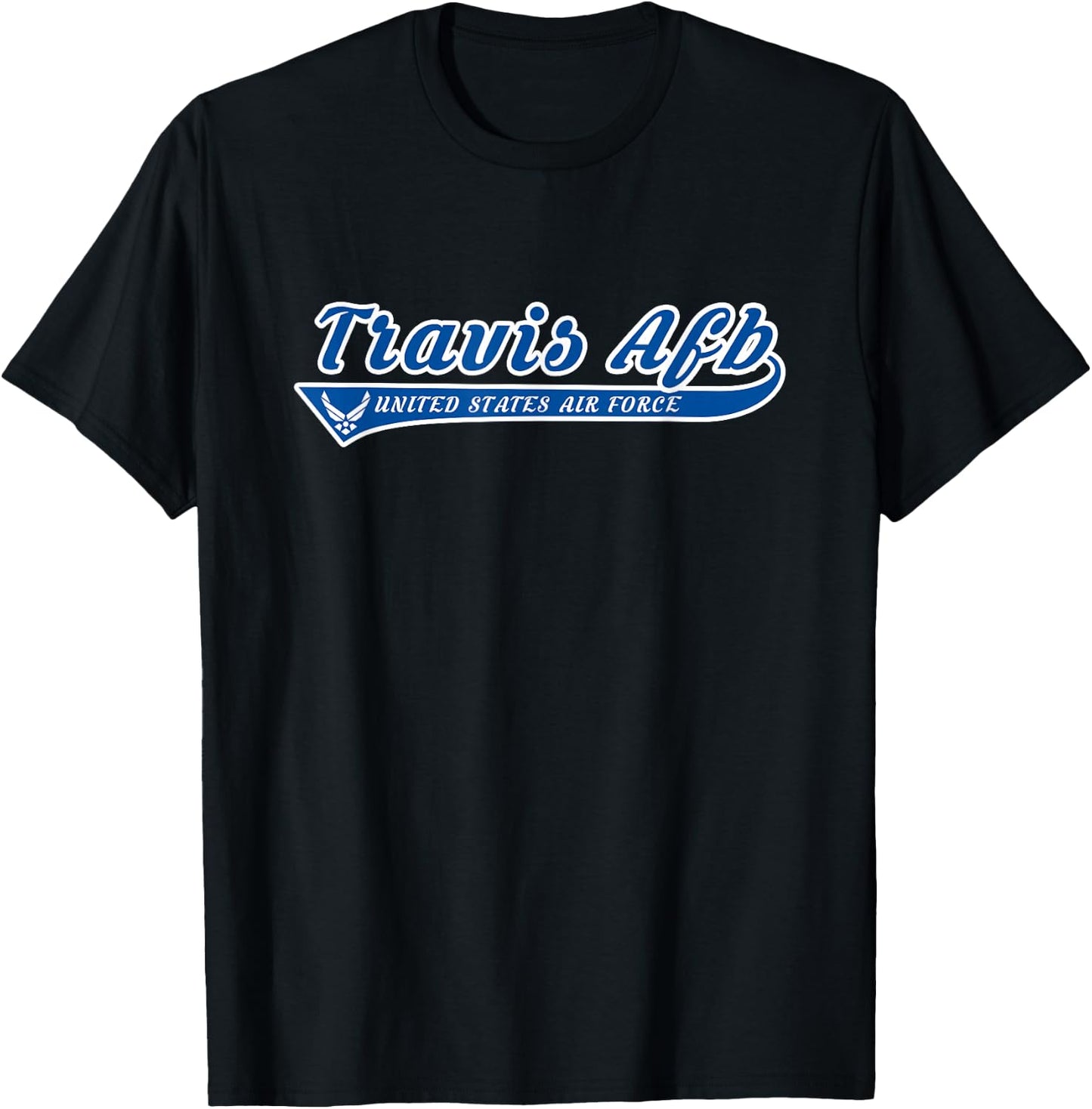 Travis Air Force Base Travis AFB California CA Vintage Gift T-Shirt - T-Shirt | Black
