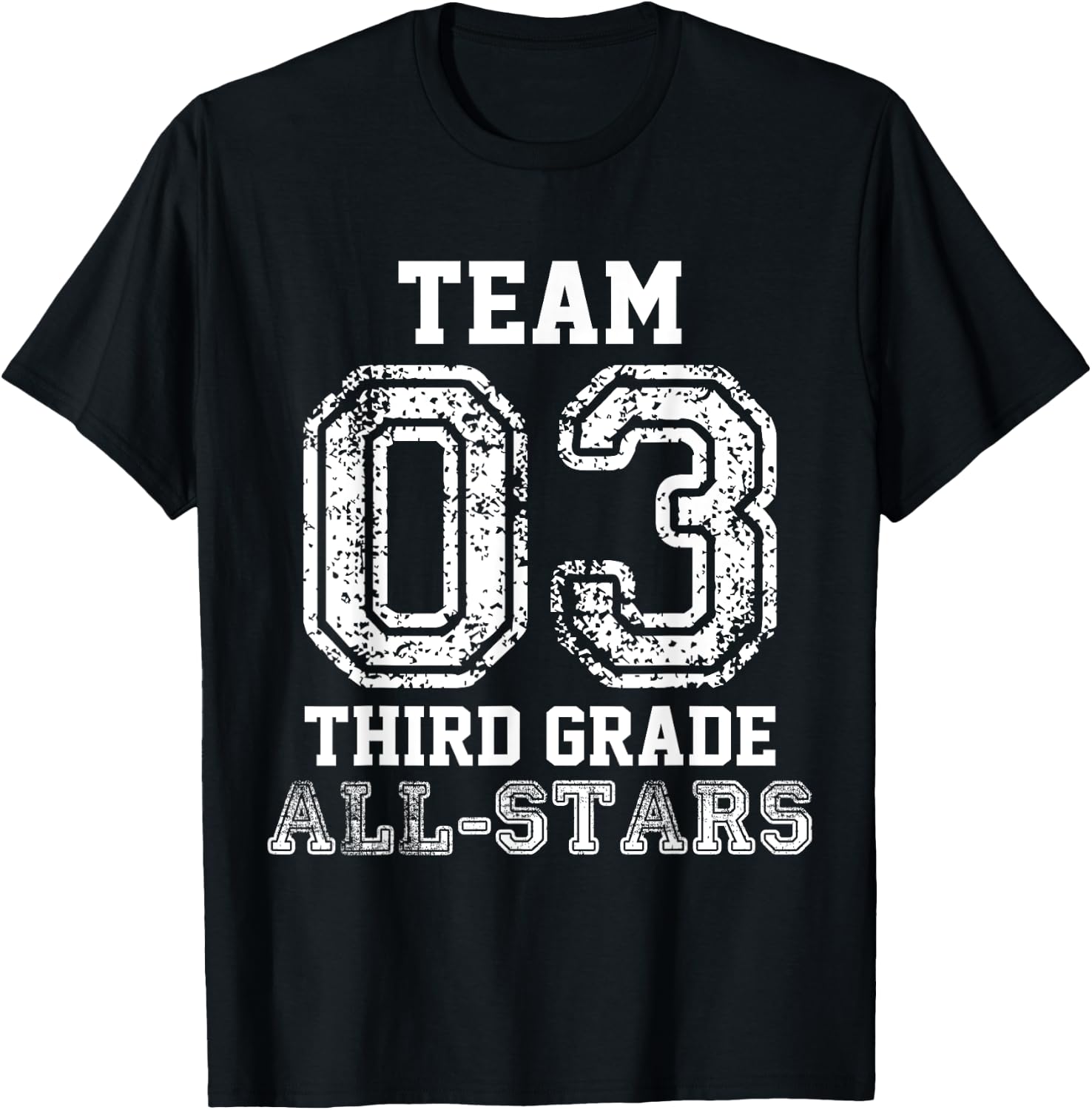 School Team 3rd Grade All-Stars Sports Jersey T-Shirt - T-Shirt | Black
