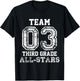 School Team 3rd Grade All-Stars Sports Jersey T-Shirt - T-Shirt | Black
