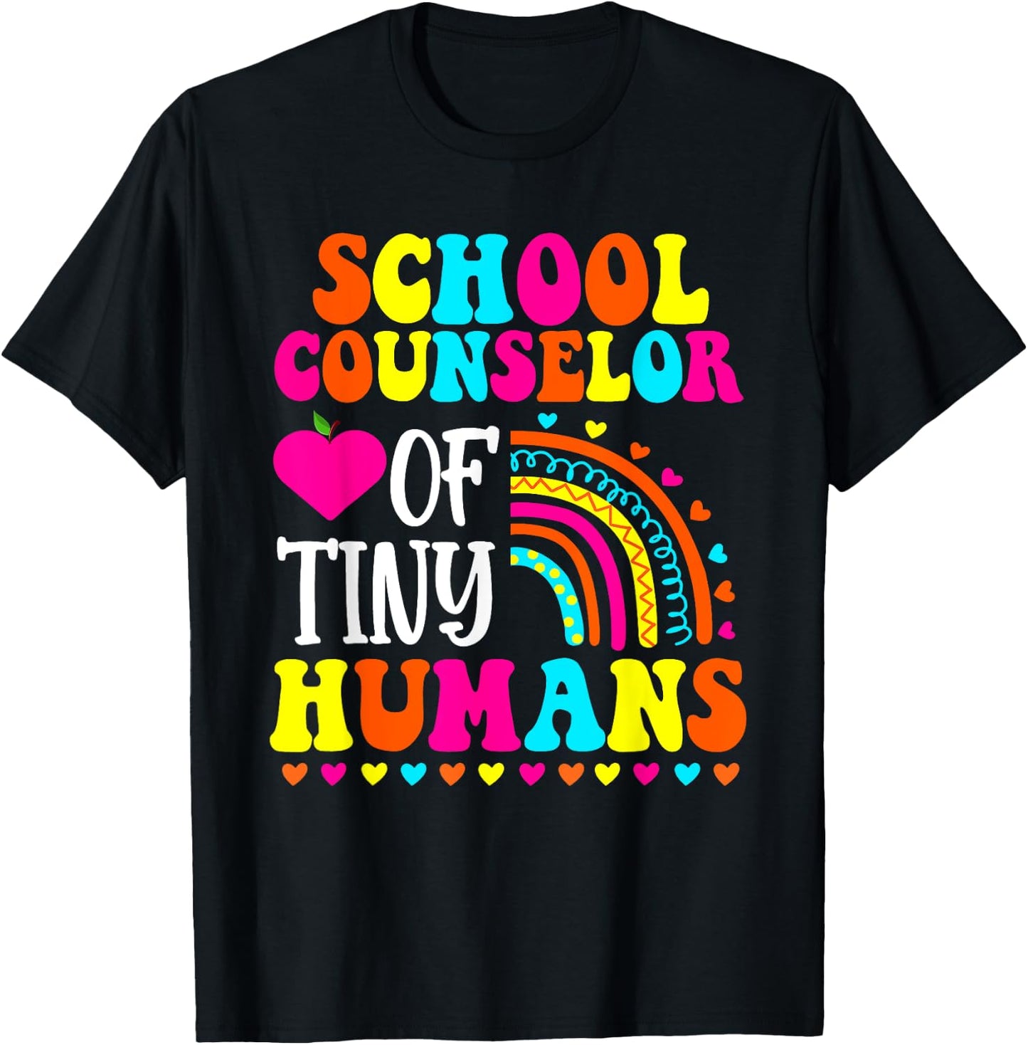 Boho School Counselor Of Tiny Humans First Day Of School T-Shirt - T-Shirt | Black