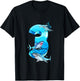 Kids Shark Boy 3 Years Birthday Child Children Birthday T-Shirt - T-Shirt | Black