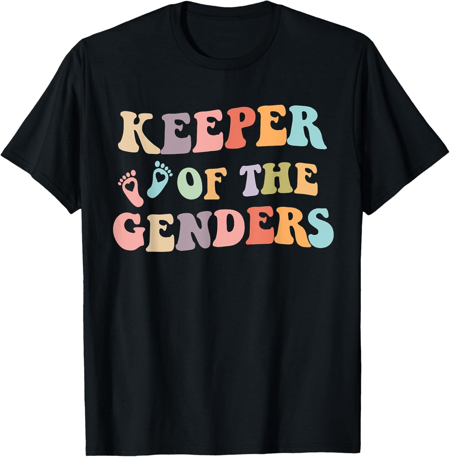 Gender Reveal Keeper of the Genders for twin keeper T-Shirt - T-Shirt | Black