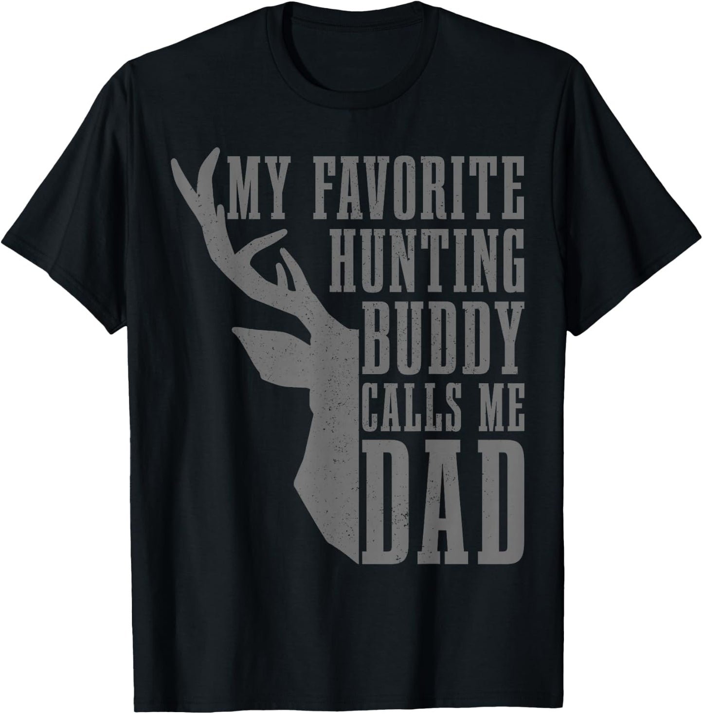 Hunter Deer Hunting Antlers Funny Hunting Vintage T-Shirt - T-Shirt | Black