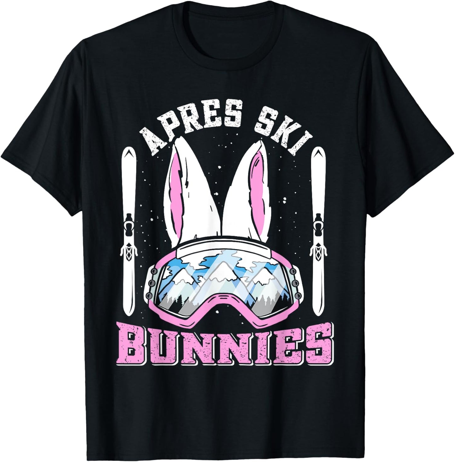 Apres-Ski Bunnies Snow Bunny Skiers Women Ski Party T-Shirt - T-Shirt | Black