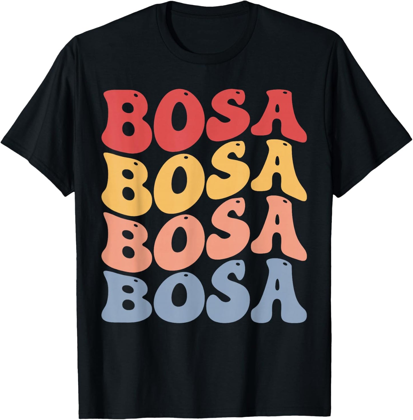Bosa City Groovy Retro T-Shirt - T-Shirt | Black