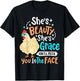 She's Beauty She's Grace - Farmer & Chicken Lover T-Shirt - T-Shirt | Black