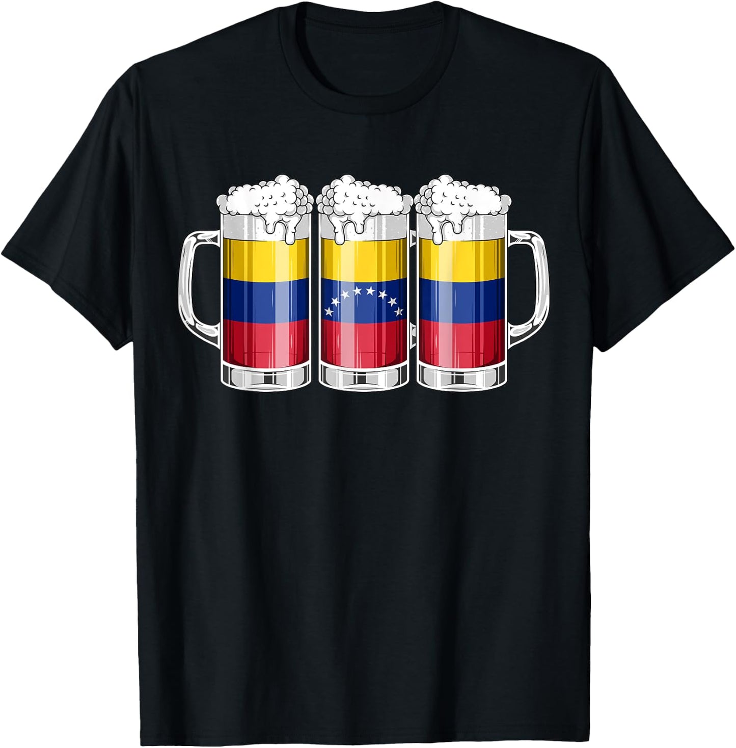 Beer Venezuelan Shirt - Beer Venezuela Flag Patriotic Men T-Shirt - T-Shirt | Black
