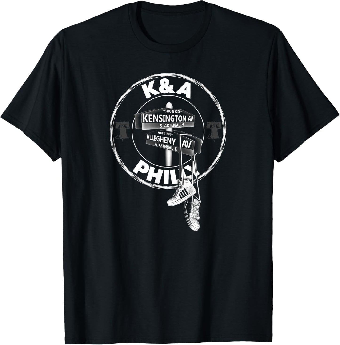 Kensington and Allegheny Ave K&A Philadelphia PA 19134 T-Shirt - T-Shirt | Black