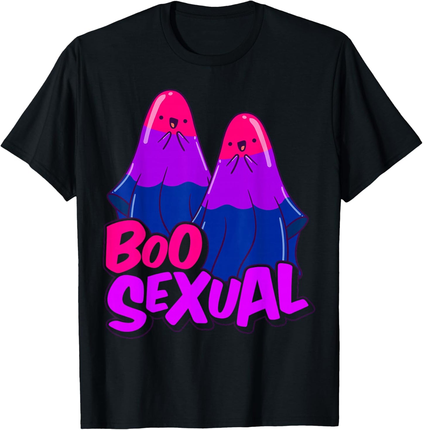 Boo Sexual Bisexual Ghost Pair Word Game for Halloween T-Shirt - T-Shirt | Black