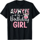 Auntie Of The Birthday Girl Farm Cow 1 St Birthday Girl T-Shirt - T-Shirt | Black