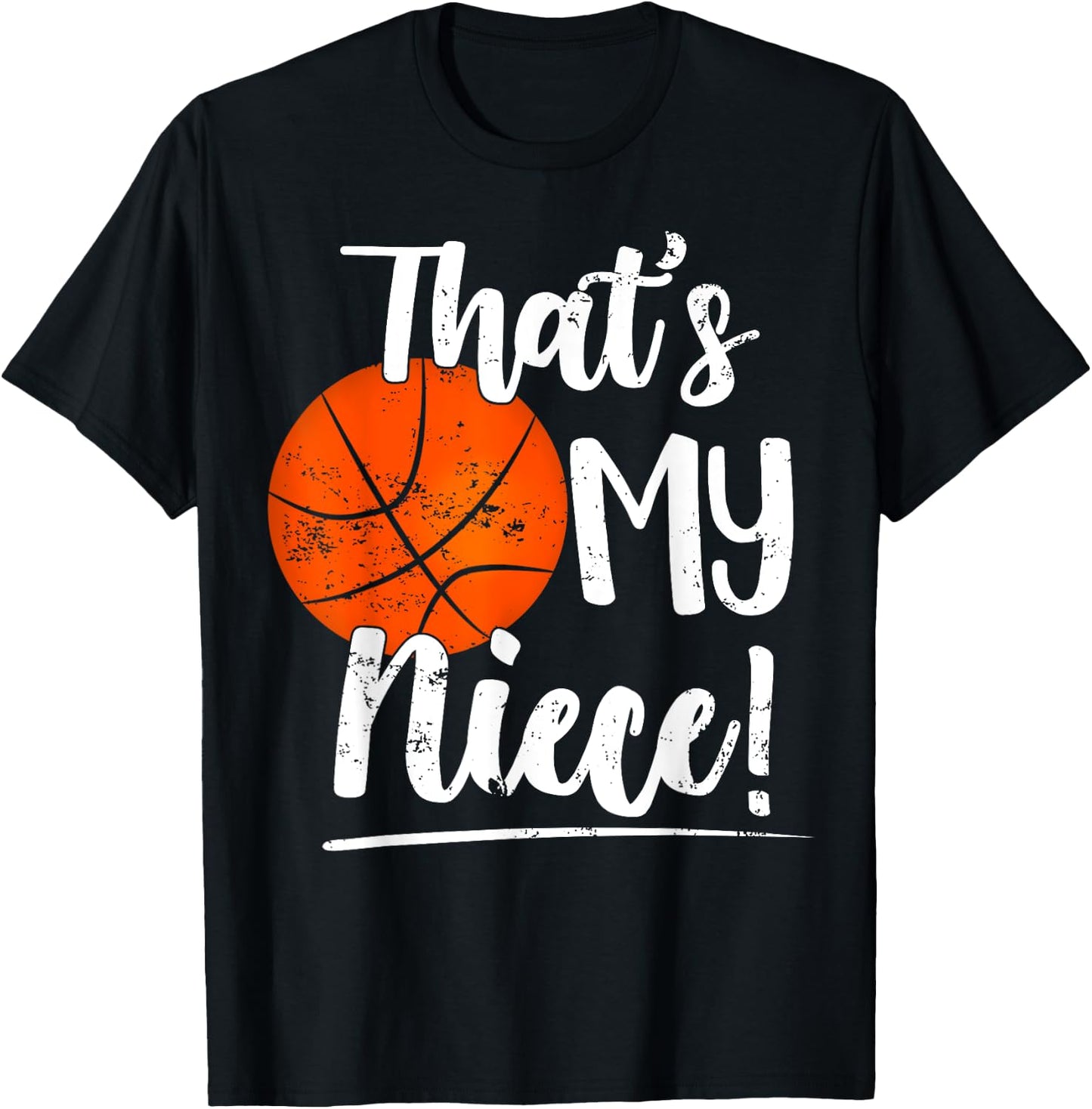 That's My Niece Out There Basketball Grandma & Grandpa T-Shirt - T-Shirt | Black