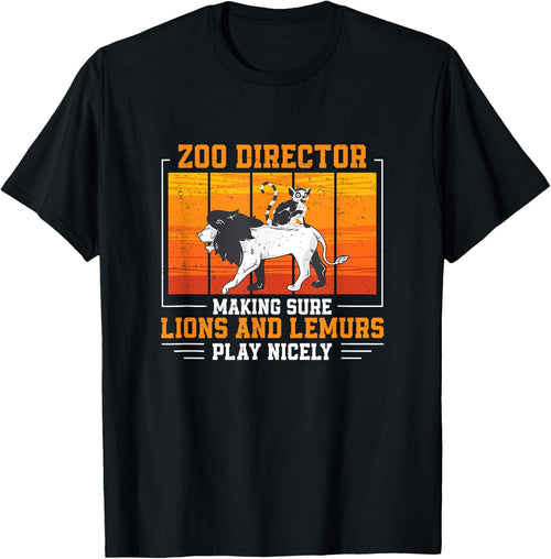 Zoo Director Lions and Lemurs Funny Zoo Curator