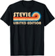 STEVIE First Name Funny Retro Vintage Birthday T-Shirt - T-Shirt | Black