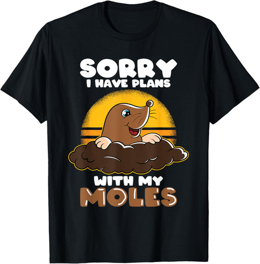 Mole Day Mole Hunter Cute Mole Funny Mole Plans with Mole T-Shirt - T-Shirt | Black