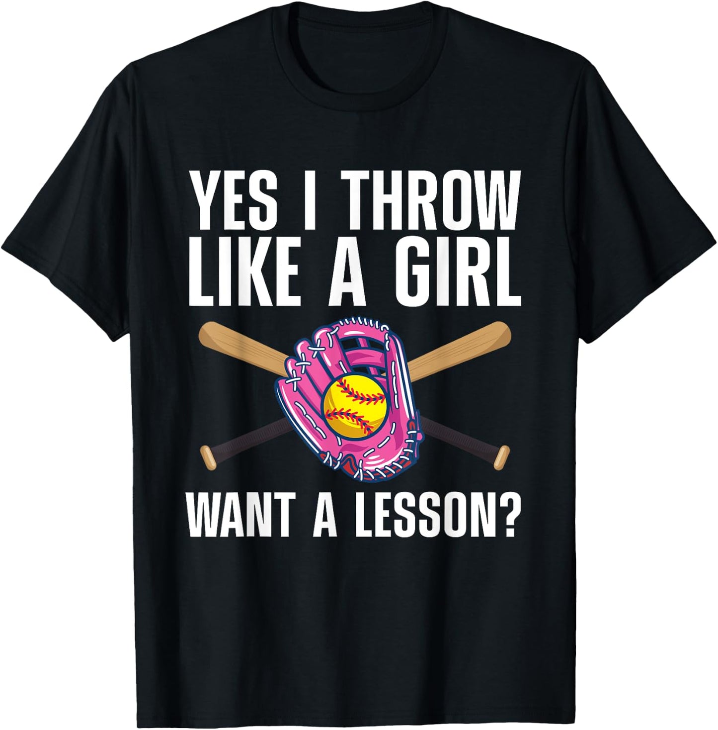 Cool Softball Girls Youth Catcher Pitcher Baseball T-Shirt - T-Shirt | Black