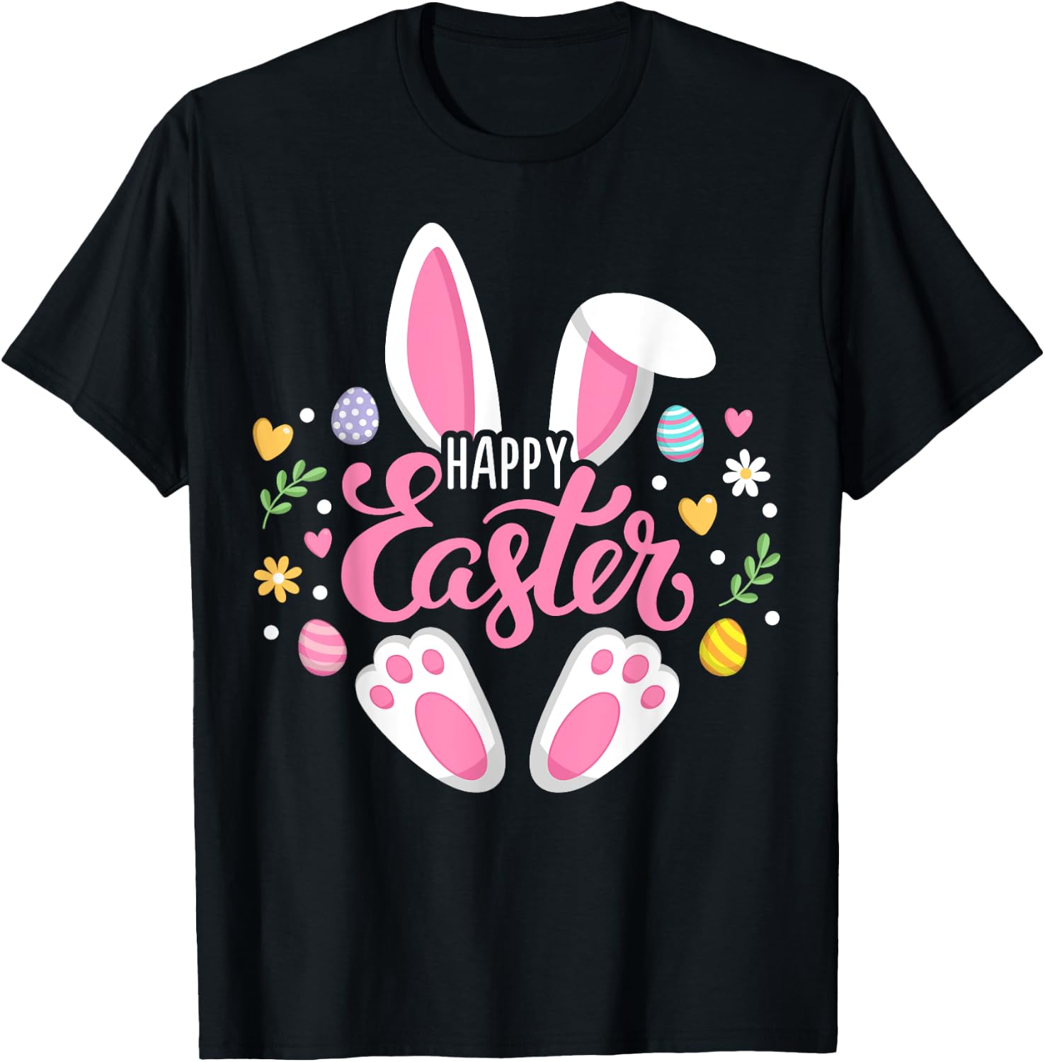 Happy Easter Bunny Easter Egg Hunt Squad Easter Women Family T-Shirt - T-Shirt | Black