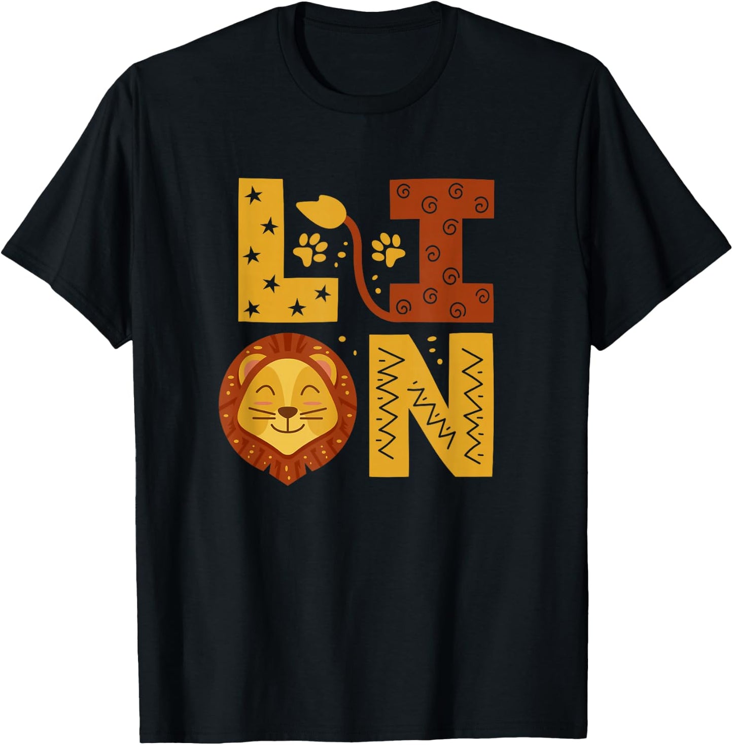 Lion Wild Animal Lover T-Shirt - T-Shirt | Black