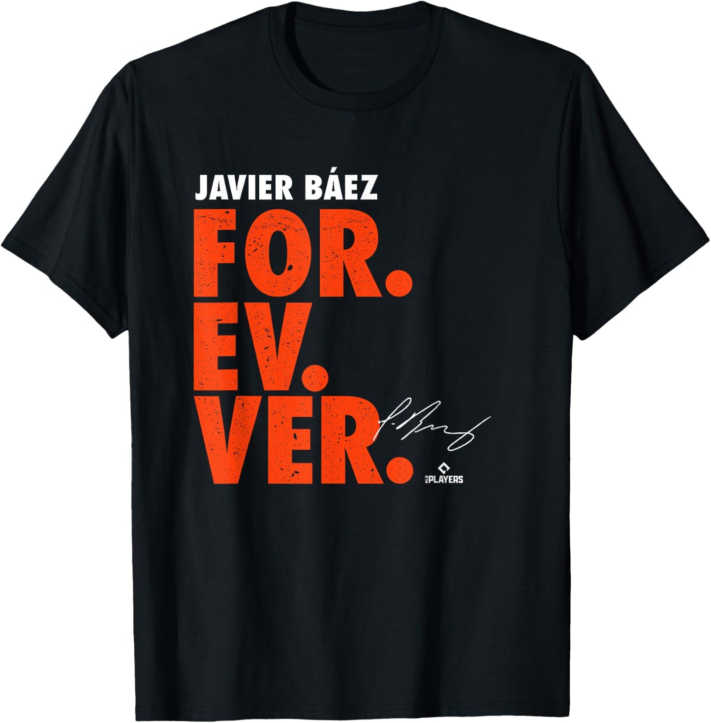 Javier Baez Forever Baseball Javier Baez Detroit MLBPA T-Shirt - T-Shirt | Black