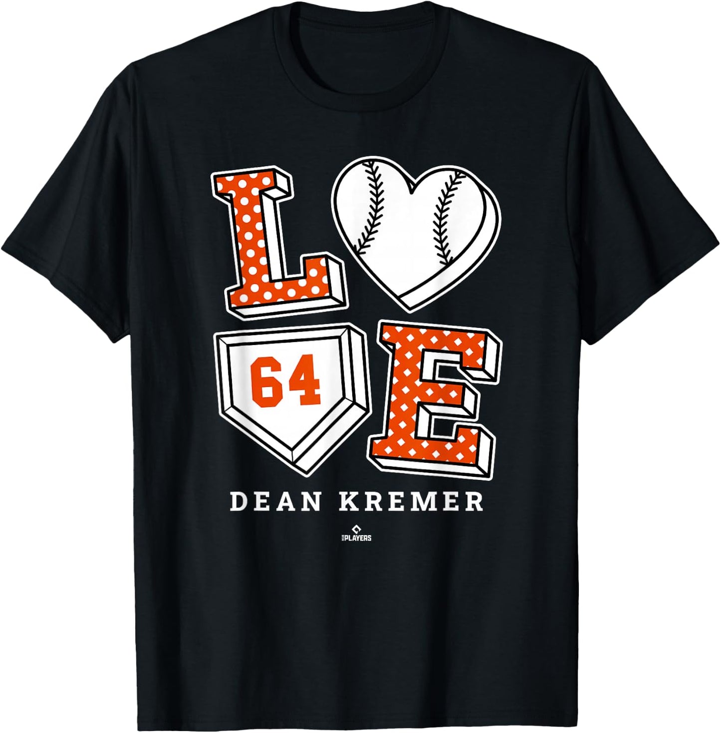 Love Dean Kremer Baltimore MLBPA T-Shirt - T-Shirt | Black