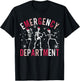 Emergency Department Skeleton Santa Hat ER Nurse Christmas T-Shirt - T-Shirt | Black