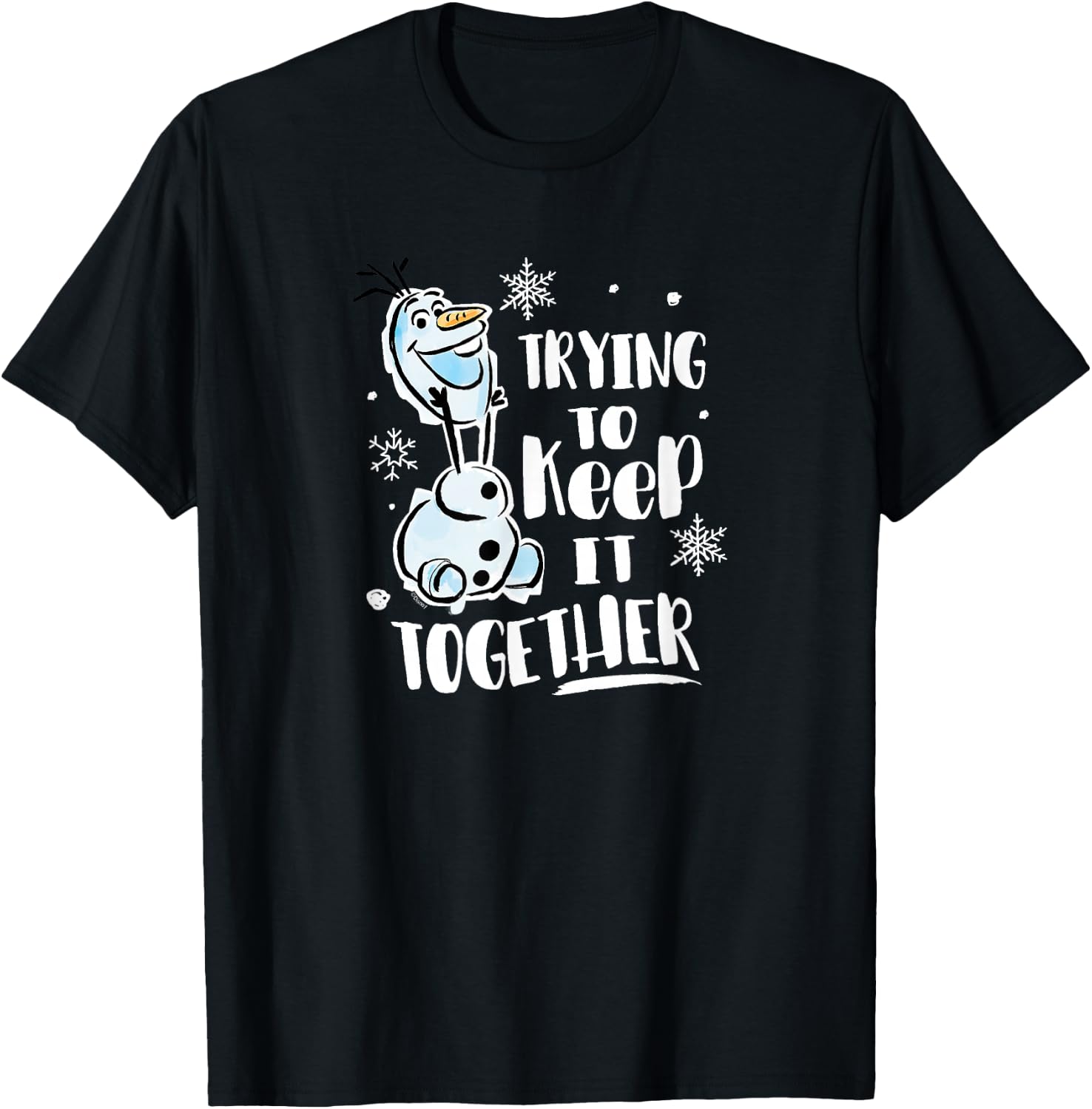 Frozen - Olaf Trying To Keep It Together T-Shirt - T-Shirt | Black