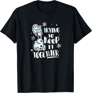 Frozen - Olaf Trying To Keep It Together T-Shirt - T-Shirt | Black