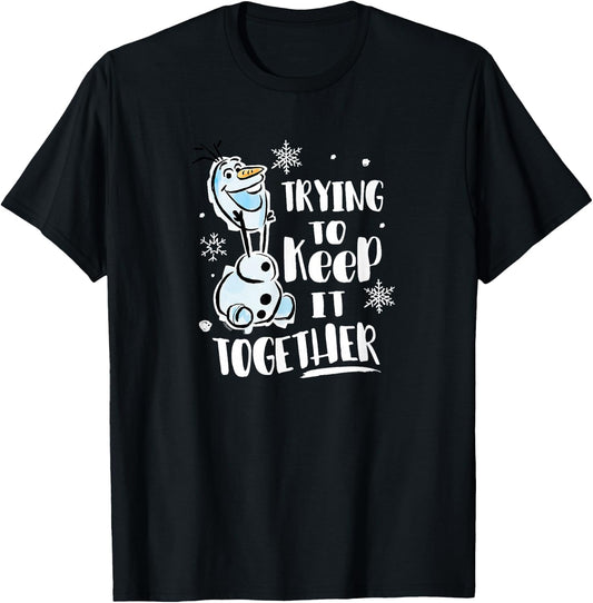 Frozen - Olaf Trying To Keep It Together T-Shirt - T-Shirt | Black