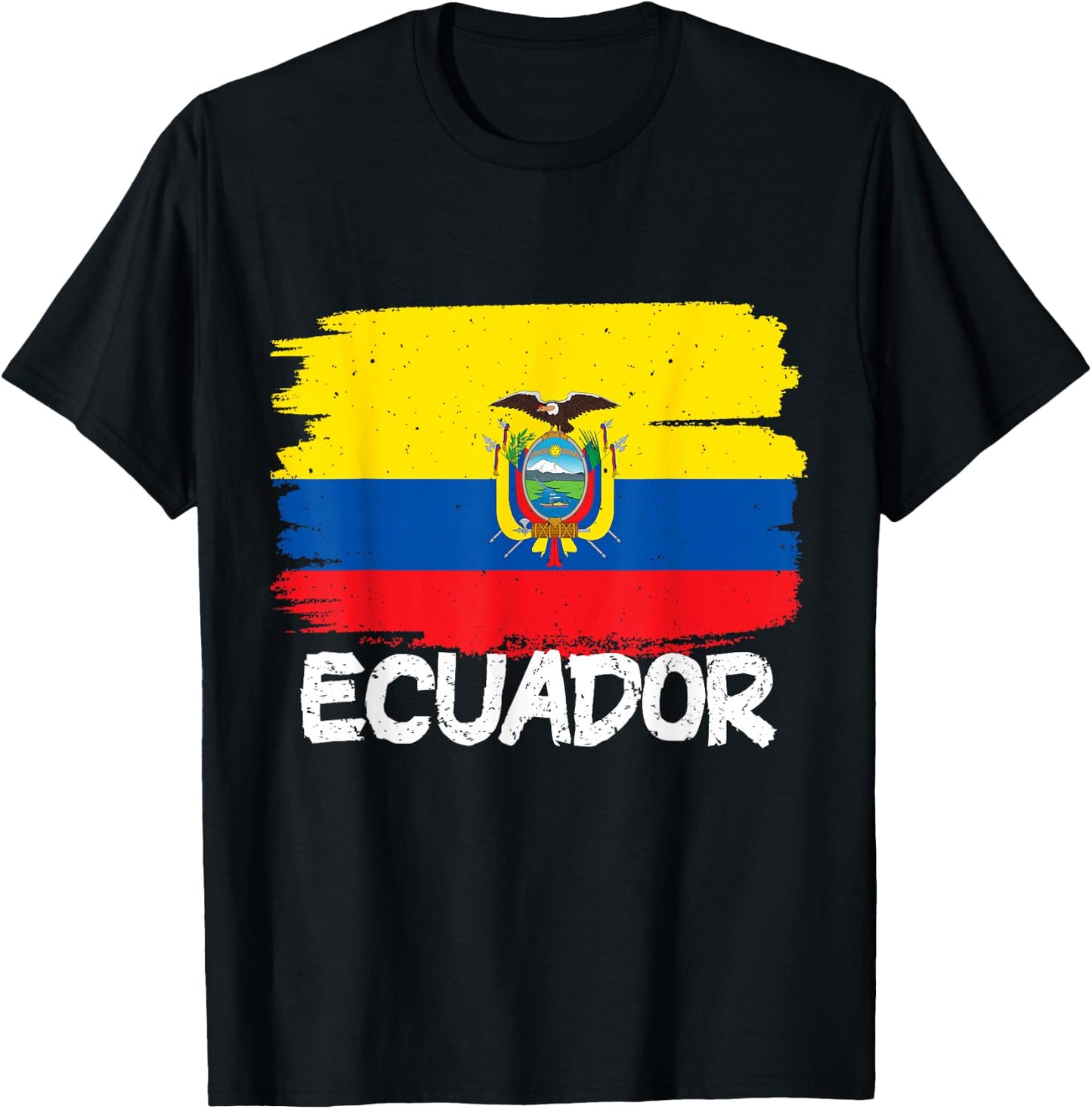 Cool Ecuador Flag T-Shirt - T-Shirt | Black