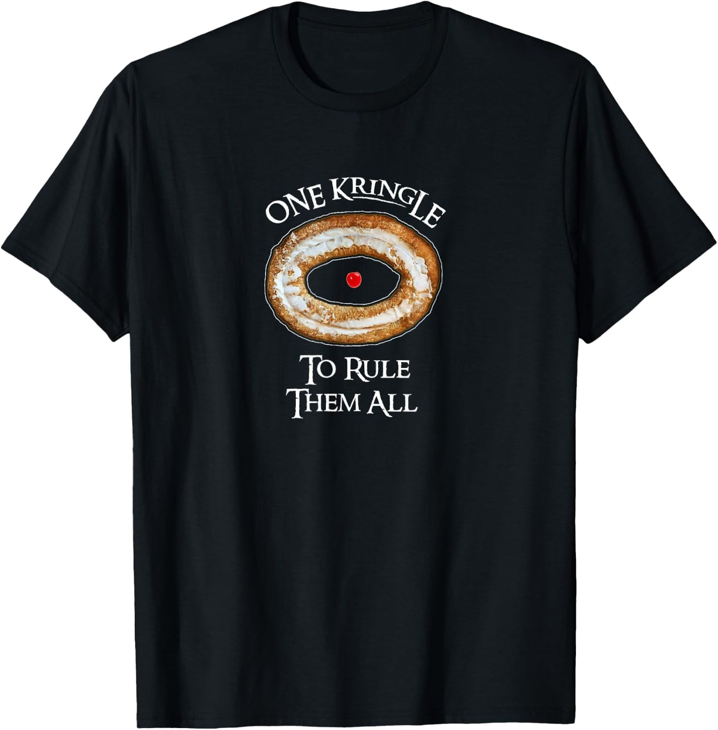 Kringle Danish Scandinavian Pretzel Coffee Cake Dessert Geek T-Shirt - T-Shirt | Black