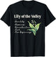 May Birth Flower Lily of the Valley | May Birthday T-Shirt - T-Shirt | Black