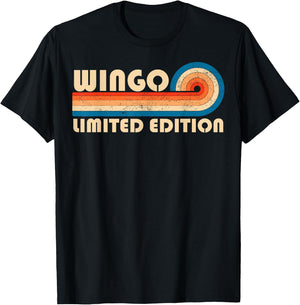 WINGO Retro 70s 80s Sunset Stripe T-Shirt - T-Shirt | Black
