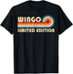 WINGO Retro 70s 80s Sunset Stripe T-Shirt - T-Shirt | Black
