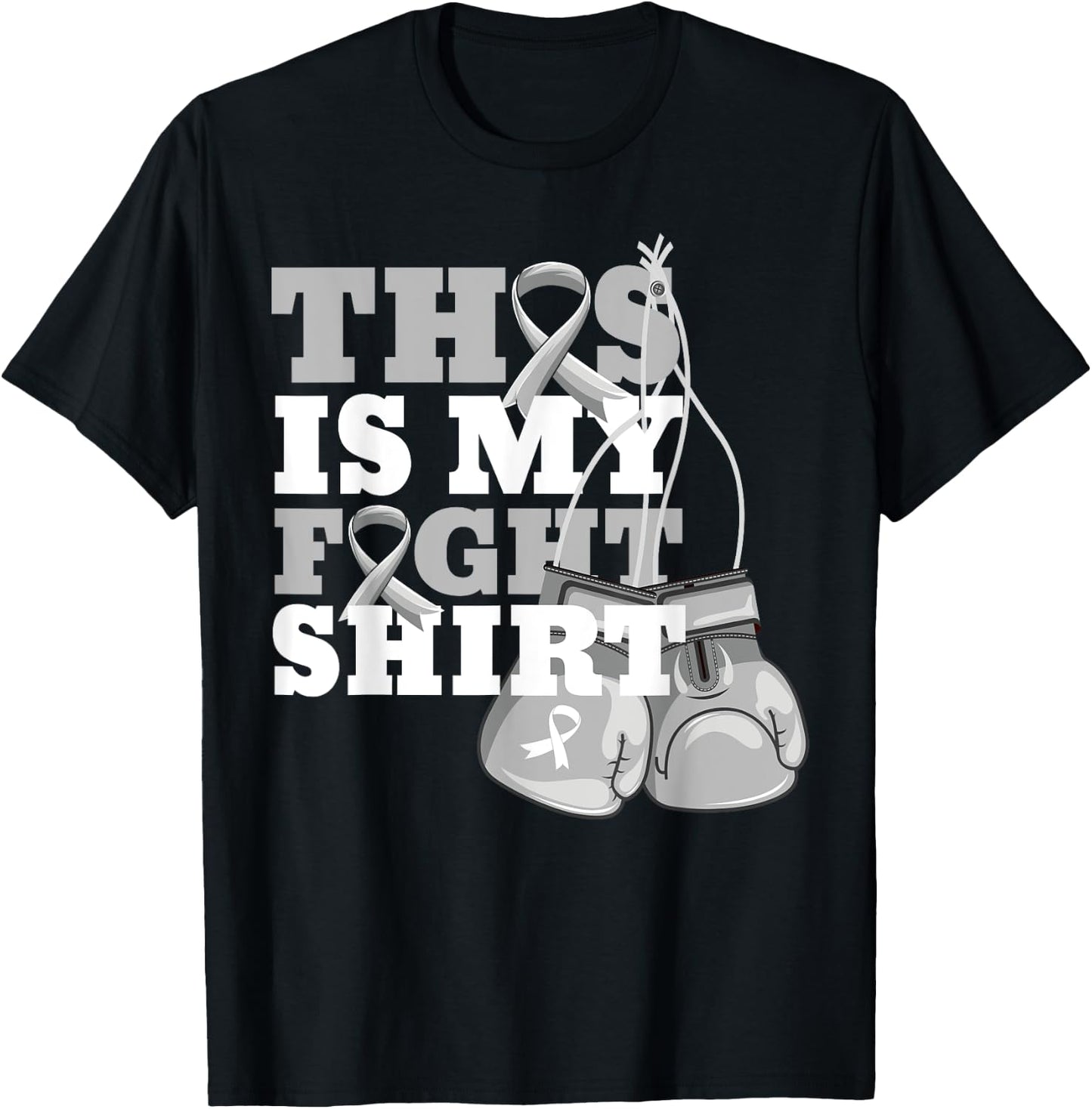 This Is My Fight Shirt Lung Cancer Fighter Support Strong T-Shirt - T-Shirt | Black