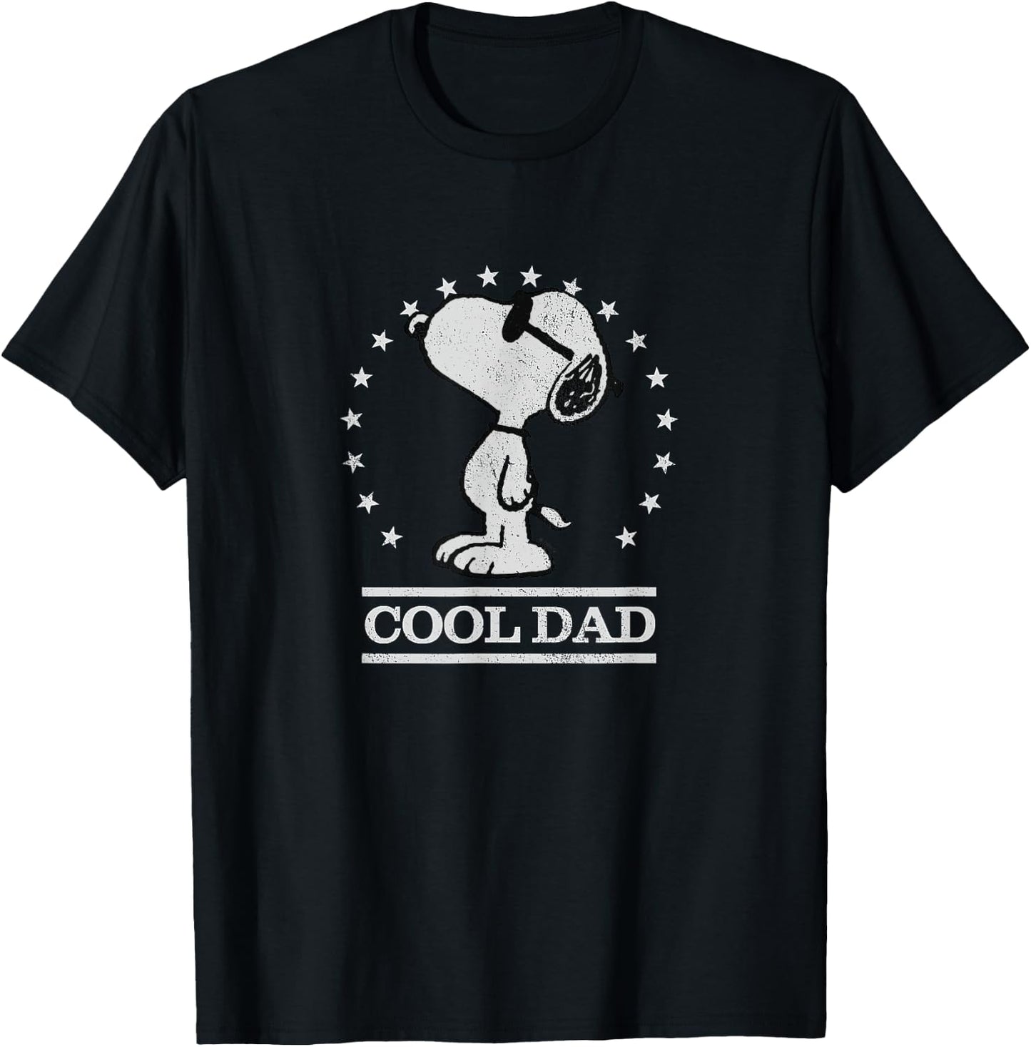 Peanuts - Snoopy Cool Dad T-Shirt - T-Shirt | Black