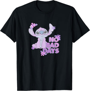 Disney Lilo & Stitch No Bad Days Cute Stitch Chest Portrait T-Shirt - T-Shirt | Black
