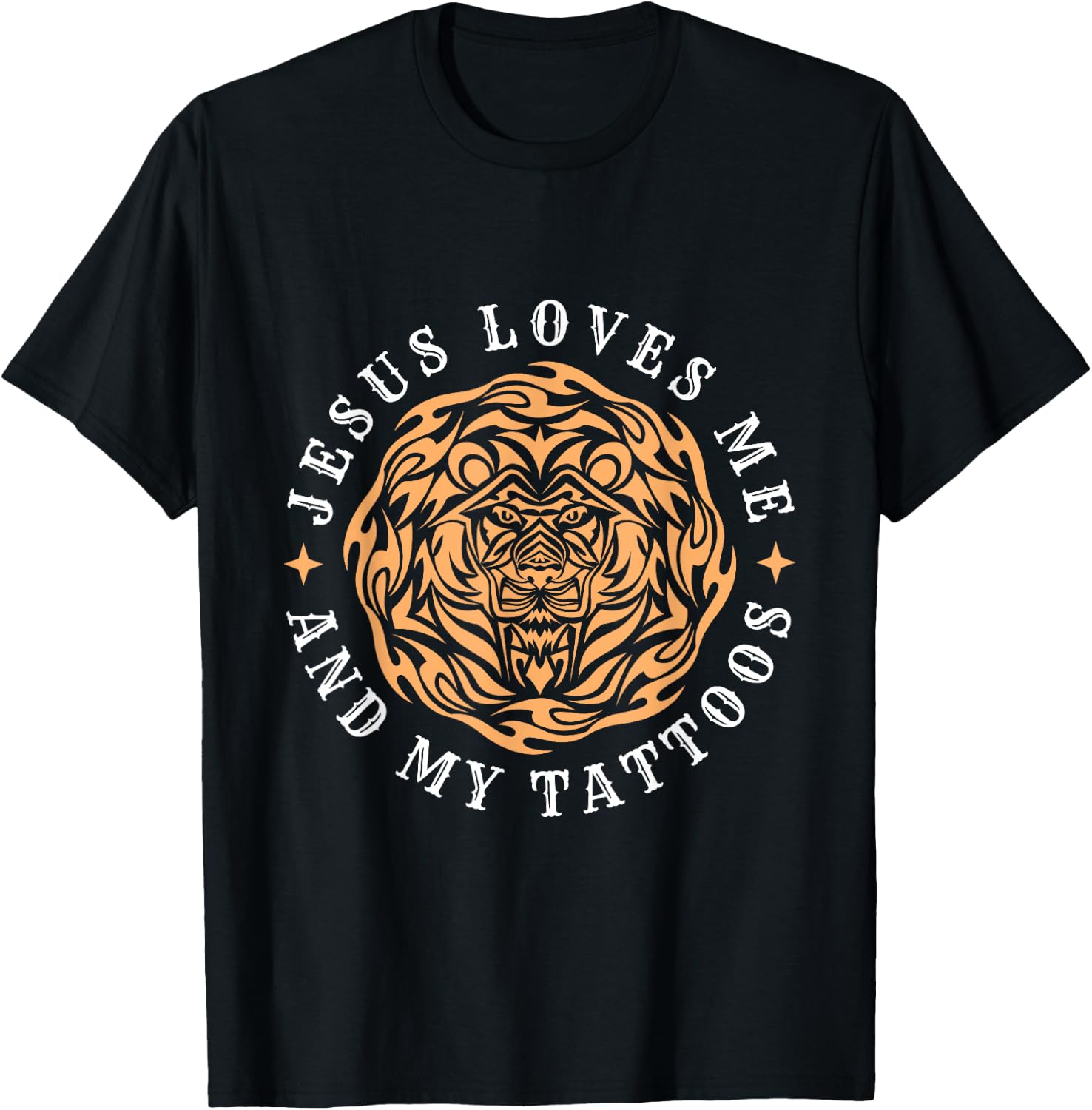 Jesus Loves Me And My Tattoos Tattoo T-Shirt - T-Shirt | Black