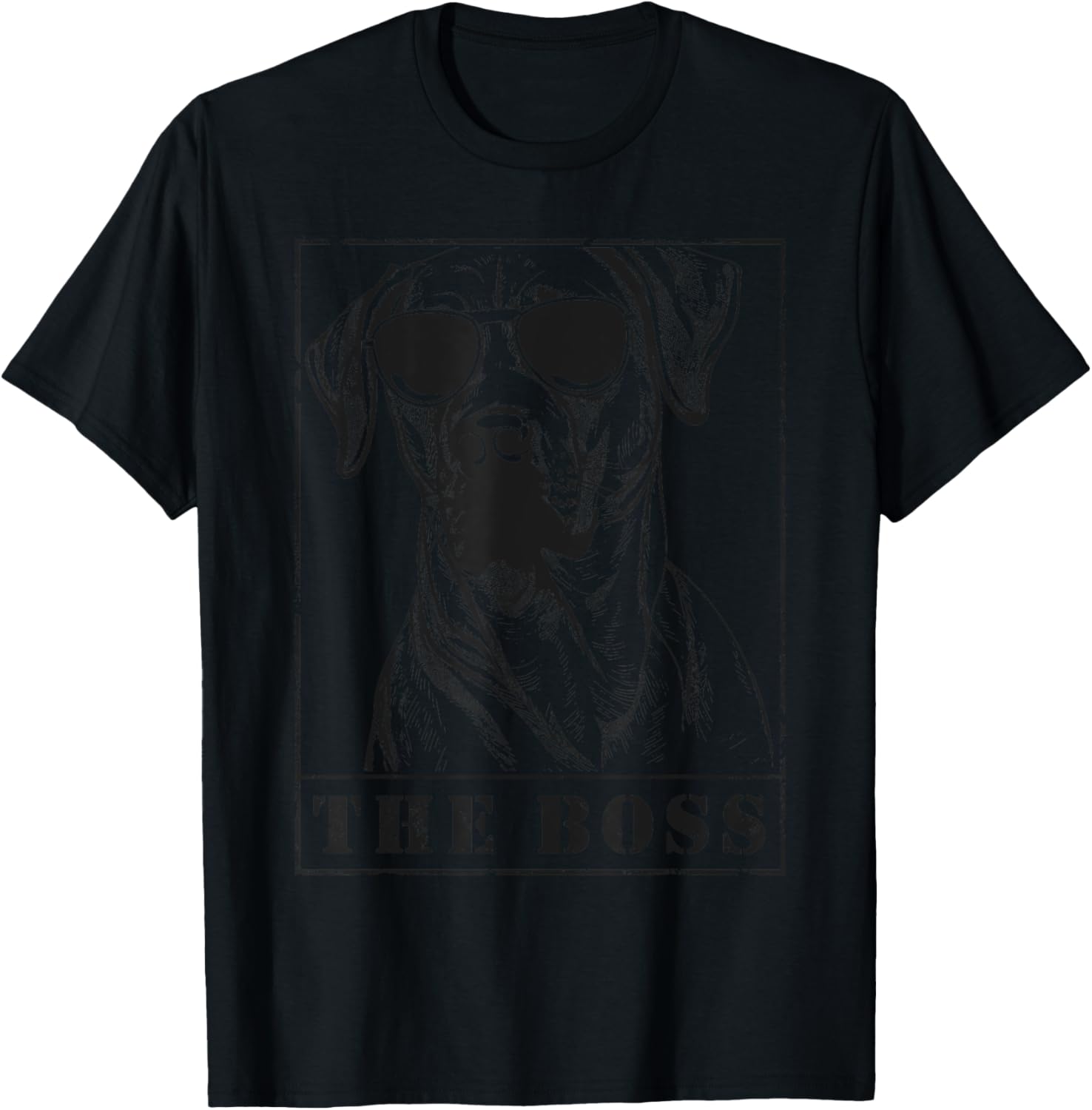 The Funny Black Mouth Cur Boss Mom Dad Dog Lover T-Shirt - T-Shirt | Black