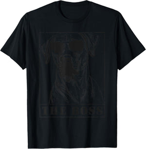 The Funny Black Mouth Cur Boss Mom Dad Dog Lover T-Shirt - T-Shirt | Black