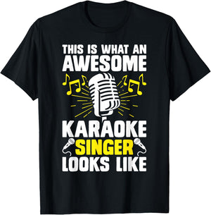 This Is What An Awesome Karaoke Singer Looks Like T-Shirt - T-Shirt | Black