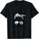 Police Wife Life Messy Bun Police Officer Wife Blue Line T-Shirt - T-Shirt | Black