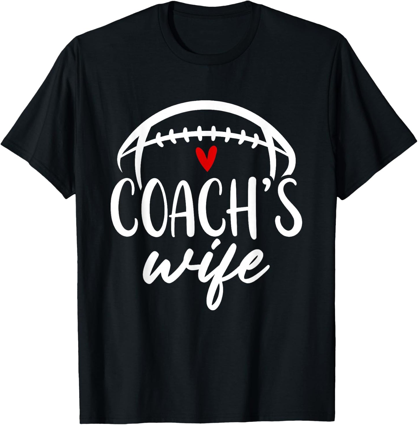 Football Coach Wife Proud Wife Of A Football Coach T-Shirt - T-Shirt | Black